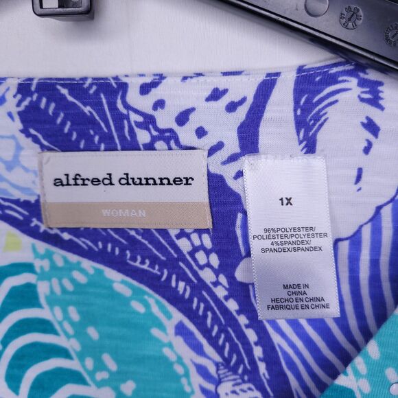 Alfred Dunner Top 1X Seashell Print Knit - Picture 9 of 10
